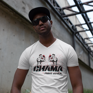 Fight T-Shirt Chama MMA Gift for Boyfriend V-Neck Tee JJ