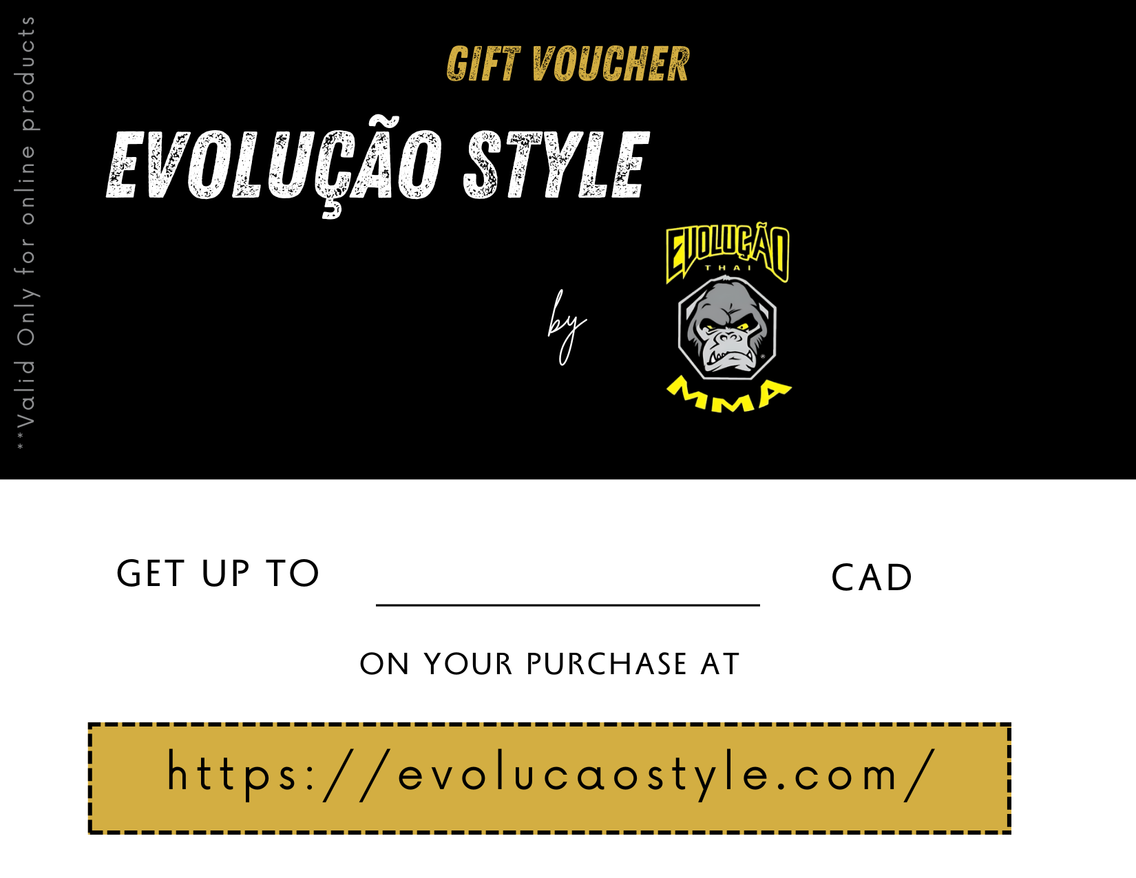 Gift card for Evolucao Style Store